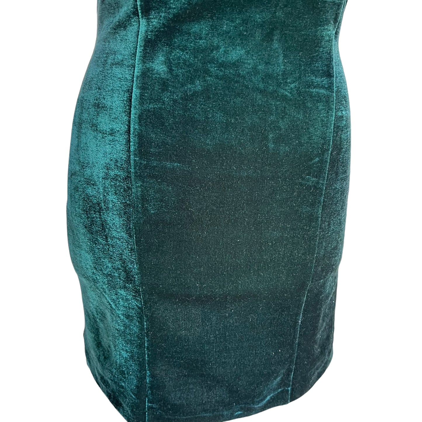 Zara green emerald velvet velour mini short cami embellished party dress size L M 10 12 0387 192 501