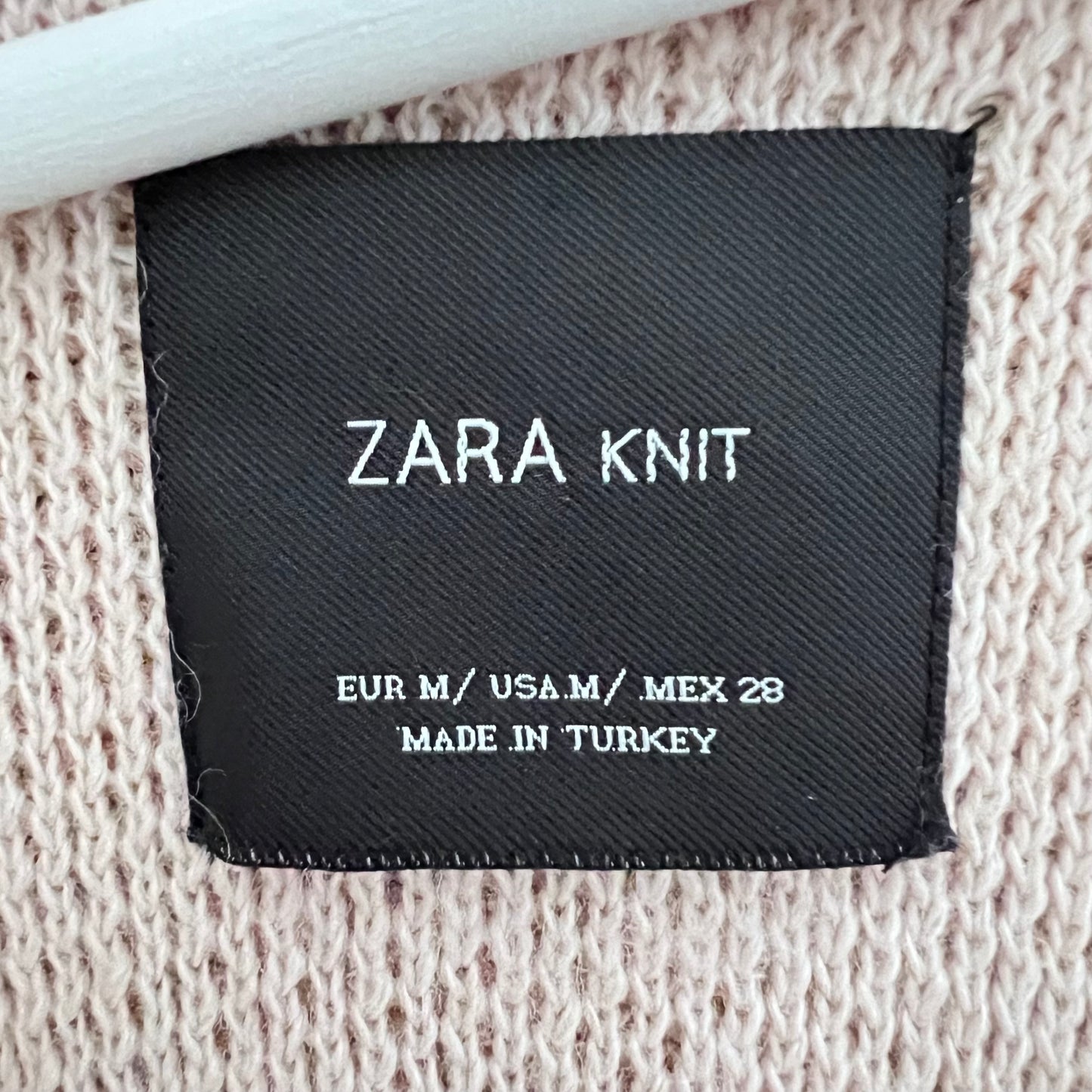 ZARA knit brown beige thick chunky cape with hood coat cover up one size S M L XL