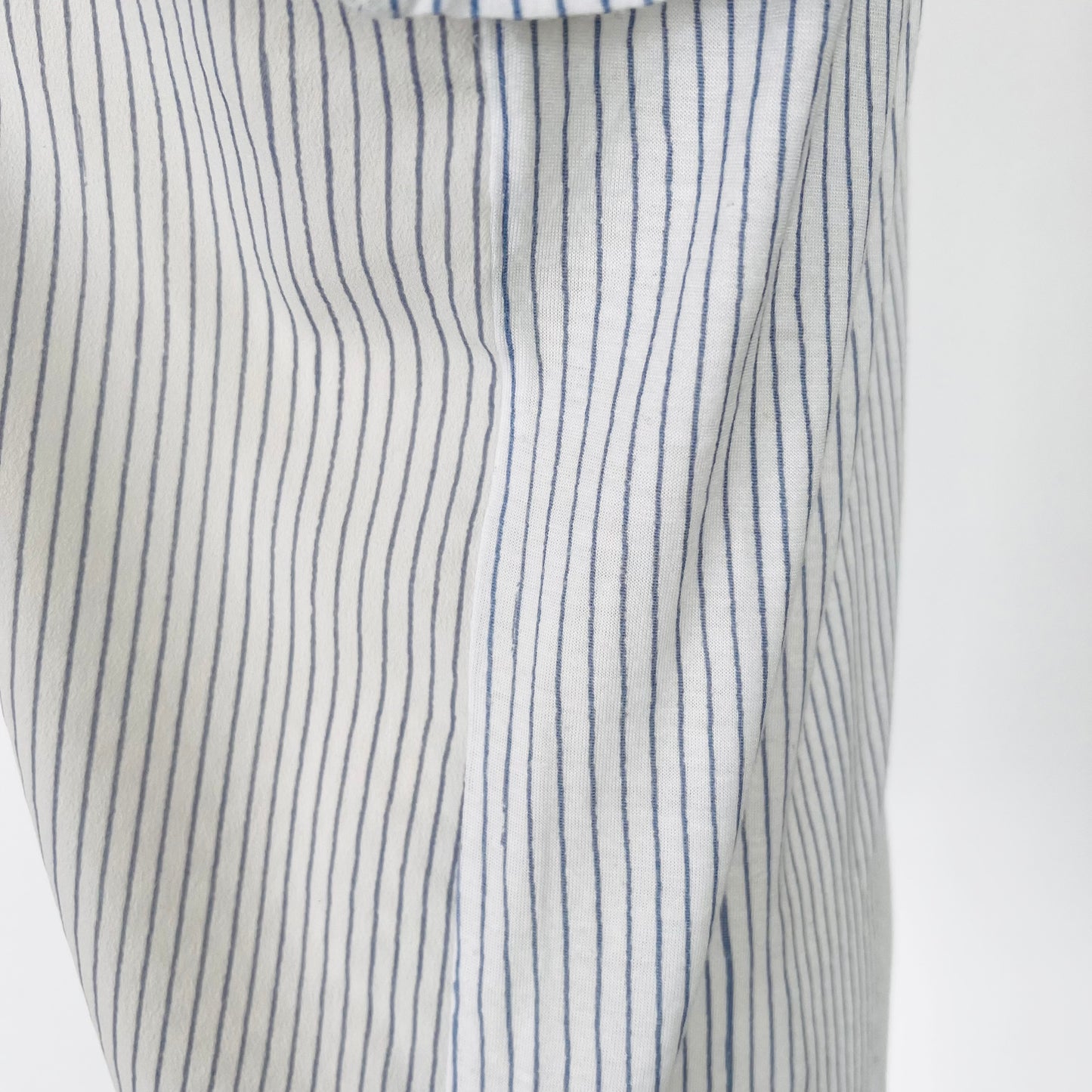 ZARA white blue striped stripes contrast t-shirt top slogan size S small 8 5644 054 405